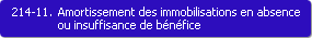 214-11. Amortissement des immobilisations en absence ou insuffisance de bnfice