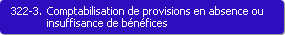 322-3. Comptabilisation de provisions en absence ou insuffisance de bnfices