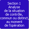 Section 1. Analyse de la situation de contrle, commun ou distinct, au moment de l'opration