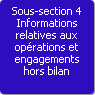 Sous-section 4. Informations relatives aux oprations et engagements hors bilan