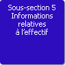 Sous-section 5. Informations relatives  l'effectif