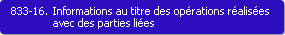 833-16. Informations au titre des oprations ralises avec des parties lies