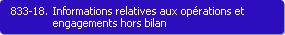 833-18. Informations relatives aux oprations et engagements hors bilan