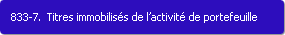 833-7. Titres immobiliss de l'activit de portefeuille