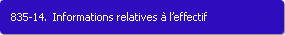 835-14. Informations relatives  l'effectif