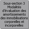 Sous-section 3. Modalits d'valuation des amortissements des immobilisations corporelles et incorporelles