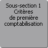 Sous-section 1. Critres de premire comptabilisation