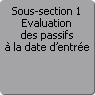Sous-section 1. Evaluation des passifs  la date d'entre