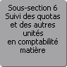 Sous-section 6. Suivi des quotas et des autres units en comptabilit matire