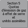 Section 5. Quotas d'mission de gaz  effet de serre et units assimiles
