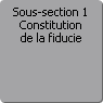 Sous-section 1. Constitution de la fiducie