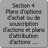 Section 4. Plans d'options d'achat ou de souscription d'actions et plans d'attribution d'actions gratuites aux salariés
