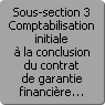 Sous-section 3. Comptabilisation initiale  la conclusion du contrat de garantie financire avec droit de rutilisation