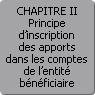 CHAPITRE II. Principe d'inscription des apports dans les comptes de l'entit bnficiaire