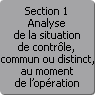 Section 1. Analyse de la situation de contrle, commun ou distinct, au moment de l'opration