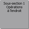 Sous-section 1. Oprations  l'endroit