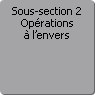 Sous-section 2. Oprations  l'envers