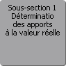 Sous-section 1. Dtermination des apports  la valeur relle