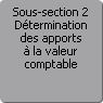 Sous-section 2. Dtermination des apports  la valeur comptable