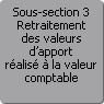 Sous-section 3. Retraitement des valeurs d'apport ralis  la valeur comptable