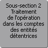 Sous-section 2. Traitement de l'opration dans les comptes des entits dtentrices