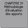 CHAPITRE IV. Mthodologie d'valuation des apports