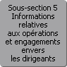 Sous-section 5. Informations relatives aux oprations et engagements envers les dirigeants