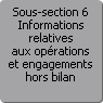 Sous-section 6. Informations relatives aux oprations et engagements hors bilan