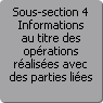 Sous-section 4. Informations au titre des oprations ralises avec des parties lies