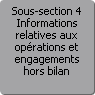 Sous-section 4. Informations relatives aux oprations et engagements hors bilan