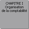 CHAPITRE I. Organisation de la comptabilit